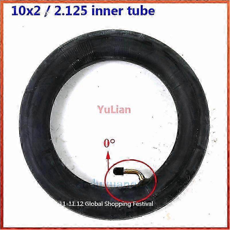 Inner Tube with Bent Valve for Baby Stroller, 10x2.50, 10x2, 2.125, 45, 90 Degrees, 10 Inches