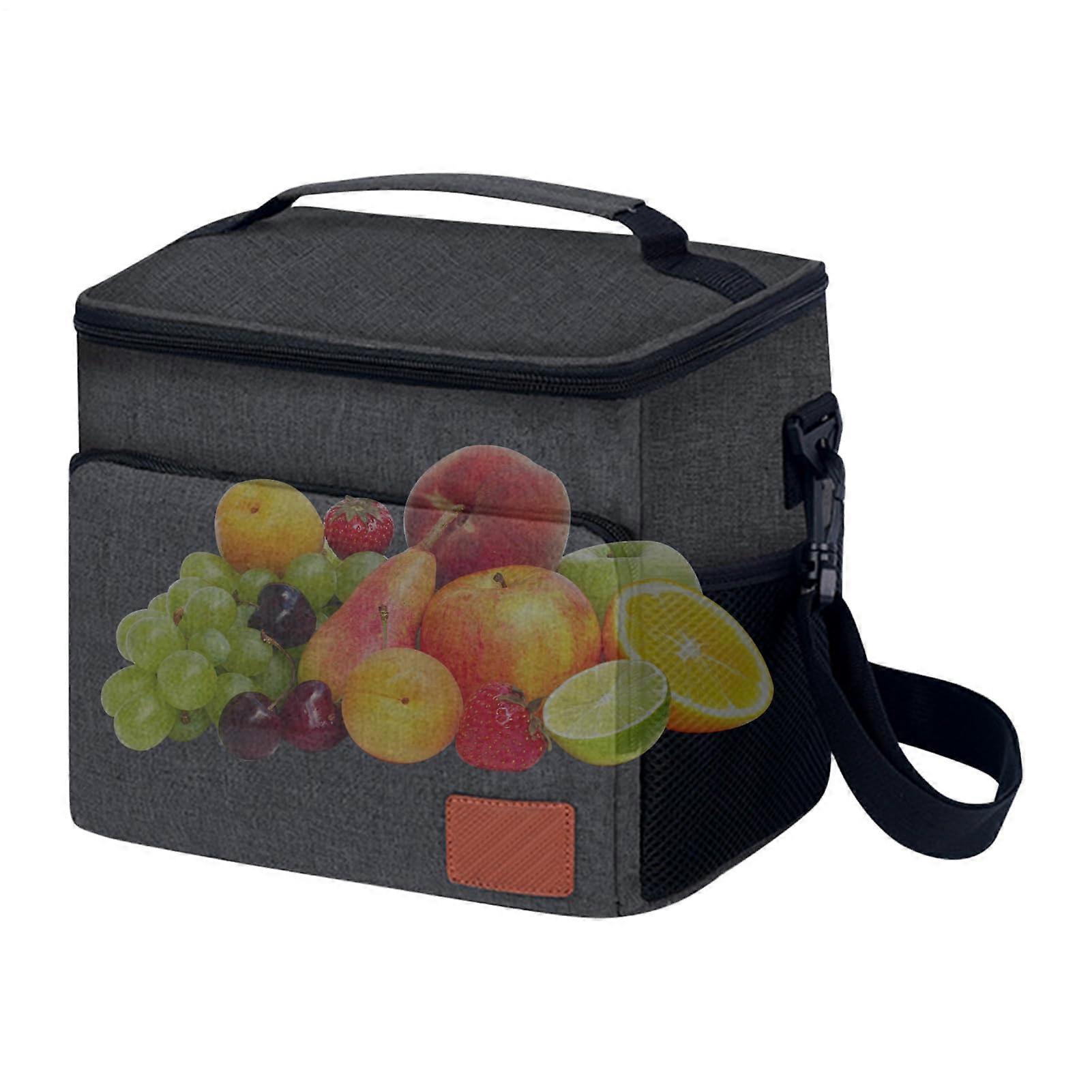 Large insulated lunch bag – soft, with shoulder strap, 12L, for food, drinks, travel.