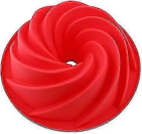 Silicone Baking Cake Mould, 9 Inch Non-stick Cake Tin, Fluted Round Pan for Baking