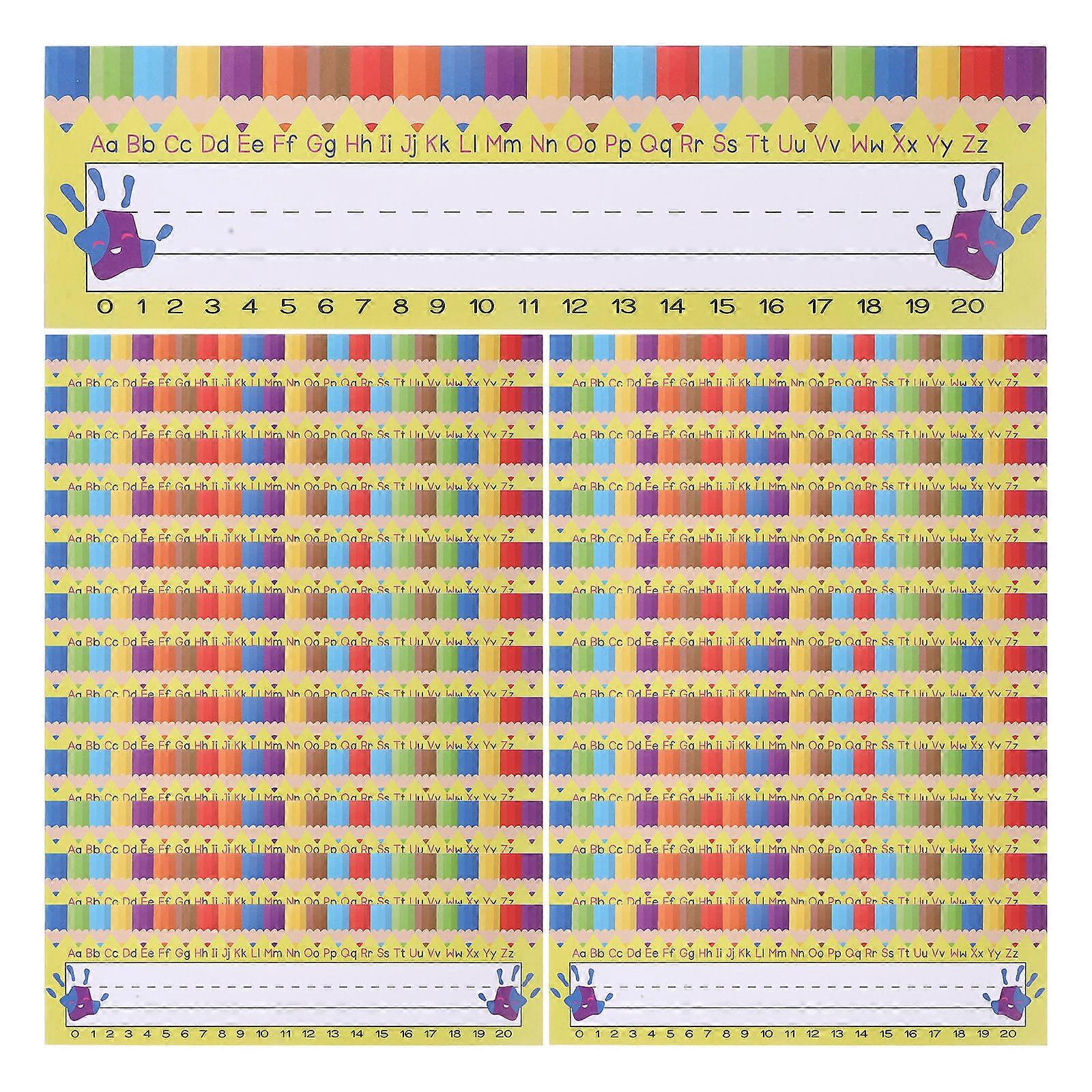 Adhesive Decorative Nameplates for Classroom Desks, Multi Stickers for Bulletin Boards and Back to School Decor
