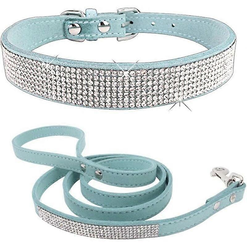 Dog collar leash, with drill, anti-lost, detachable (Lcode,2.0cmWidth*42cmLength, neck circumference28-36cm）