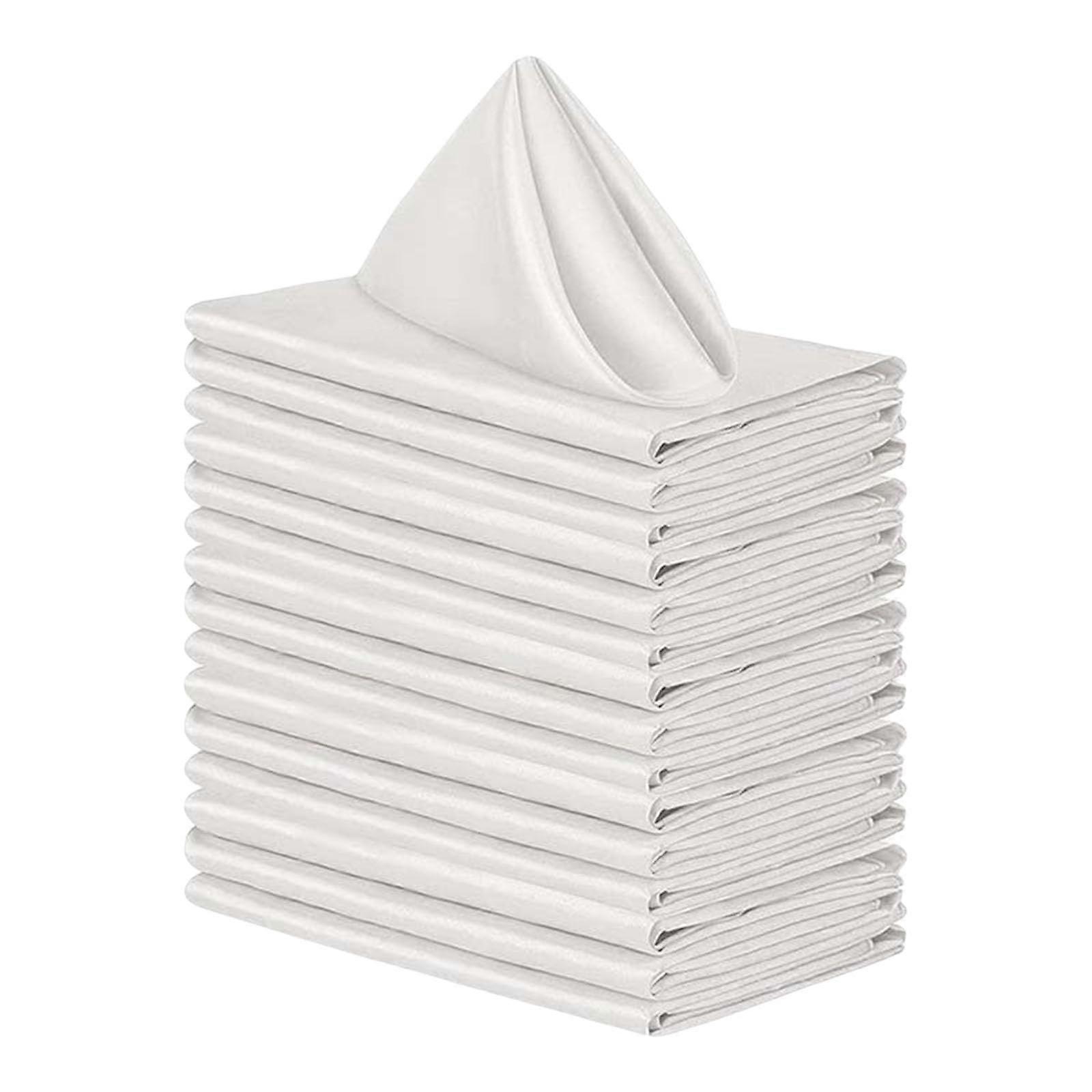 10 pieces Satin Sheet White