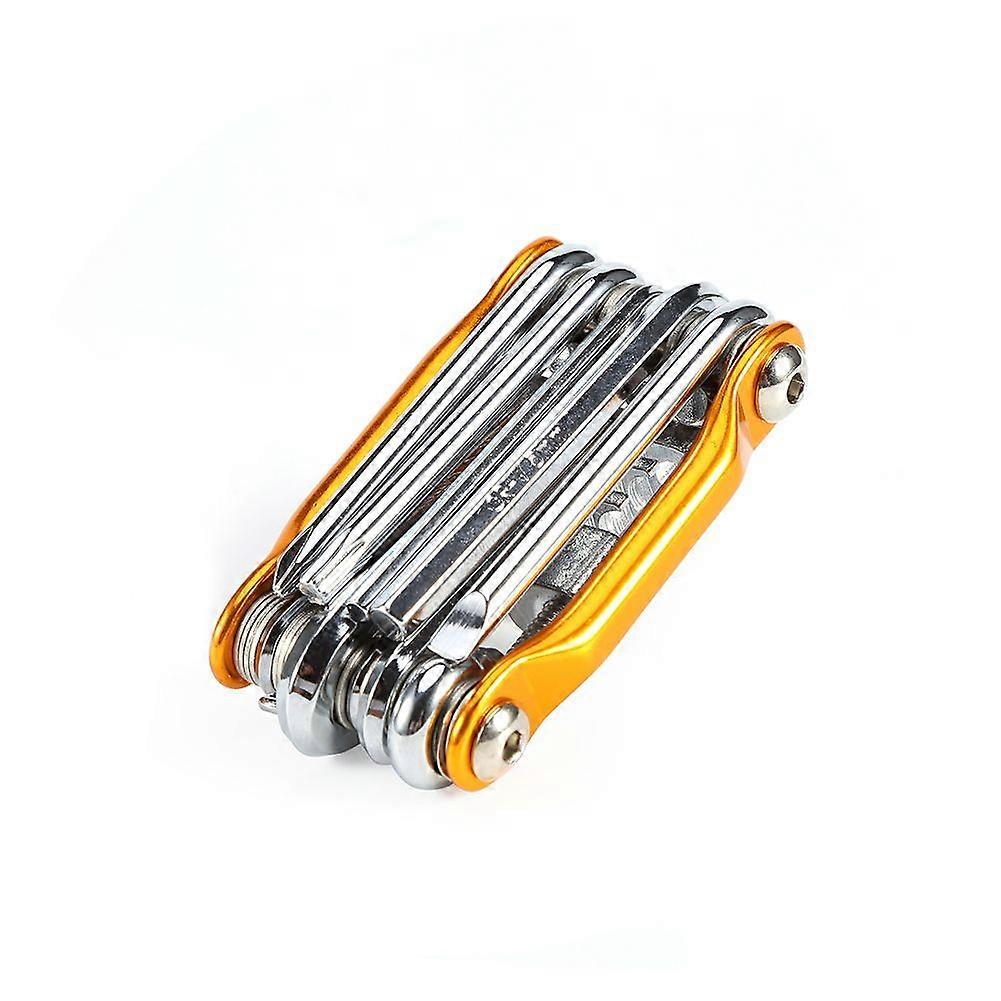 11 in 1 Multi Function Bike Bicycle Repair Tools Kit Pocket Folding Tool WrenchYMQX)