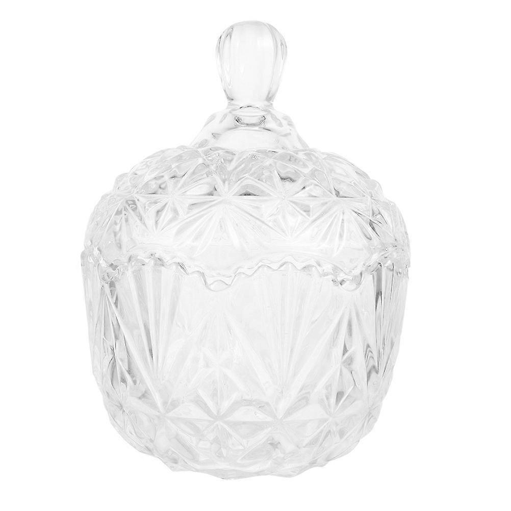 Large Transparent Glass Storage Jar with Lid   Wave Edge Design, Wide Mouth Container for Dried Fruit, Sweets and Snacks, Easy to Clean