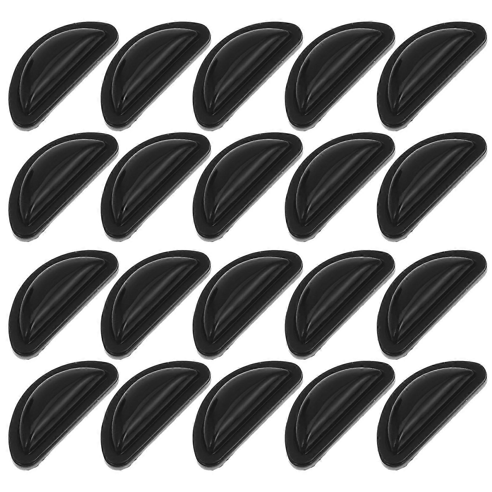 Nose Pieces For Eyeglasses Adhesive Soft Silicone Daily Use Black 1.50X0.70X0.35CM 10Pairs