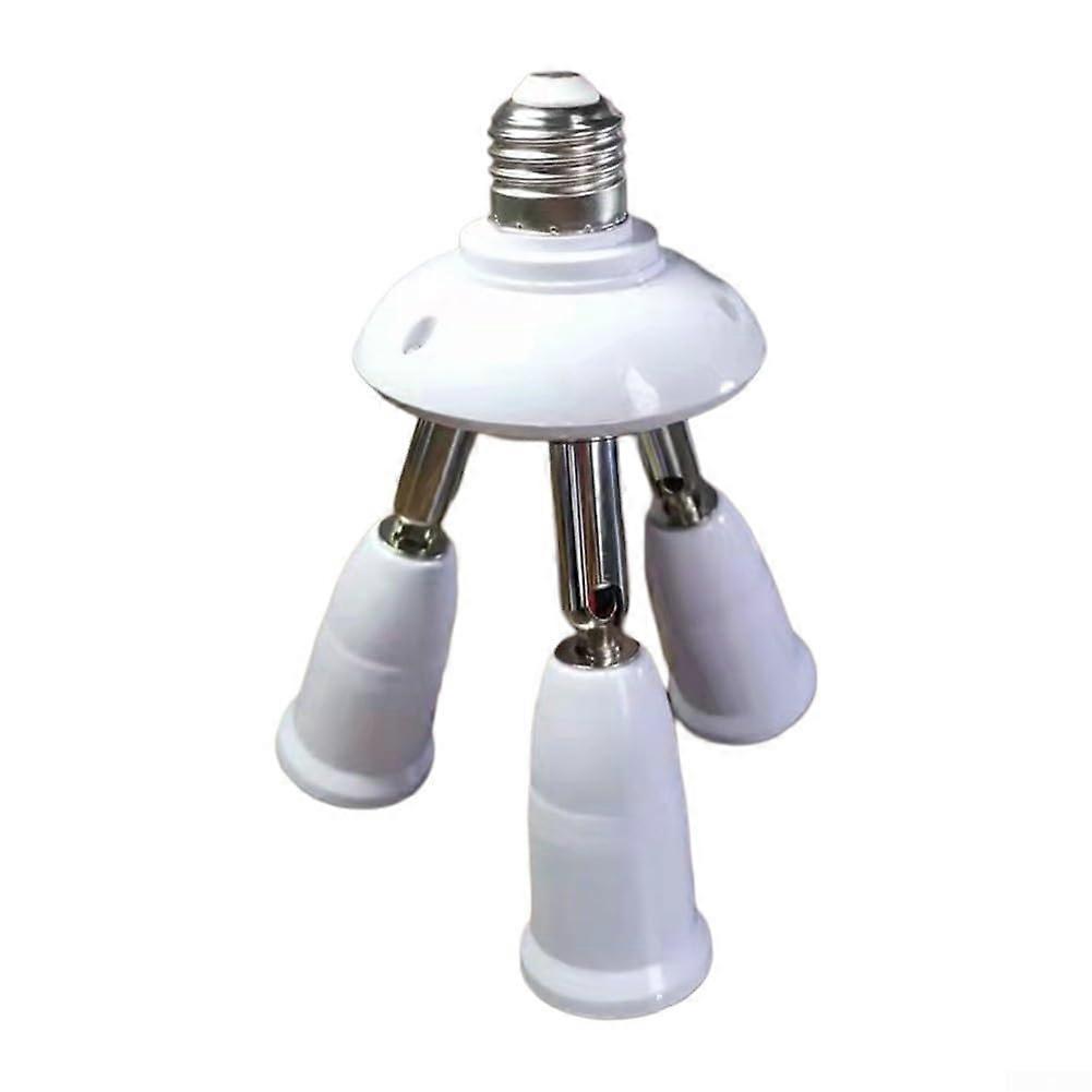 Adjustable E27 Three Head Lamp Holder Bulb Converter E27 Socket Three-Head Lamp Adapter Compatible With E27 Bulbs