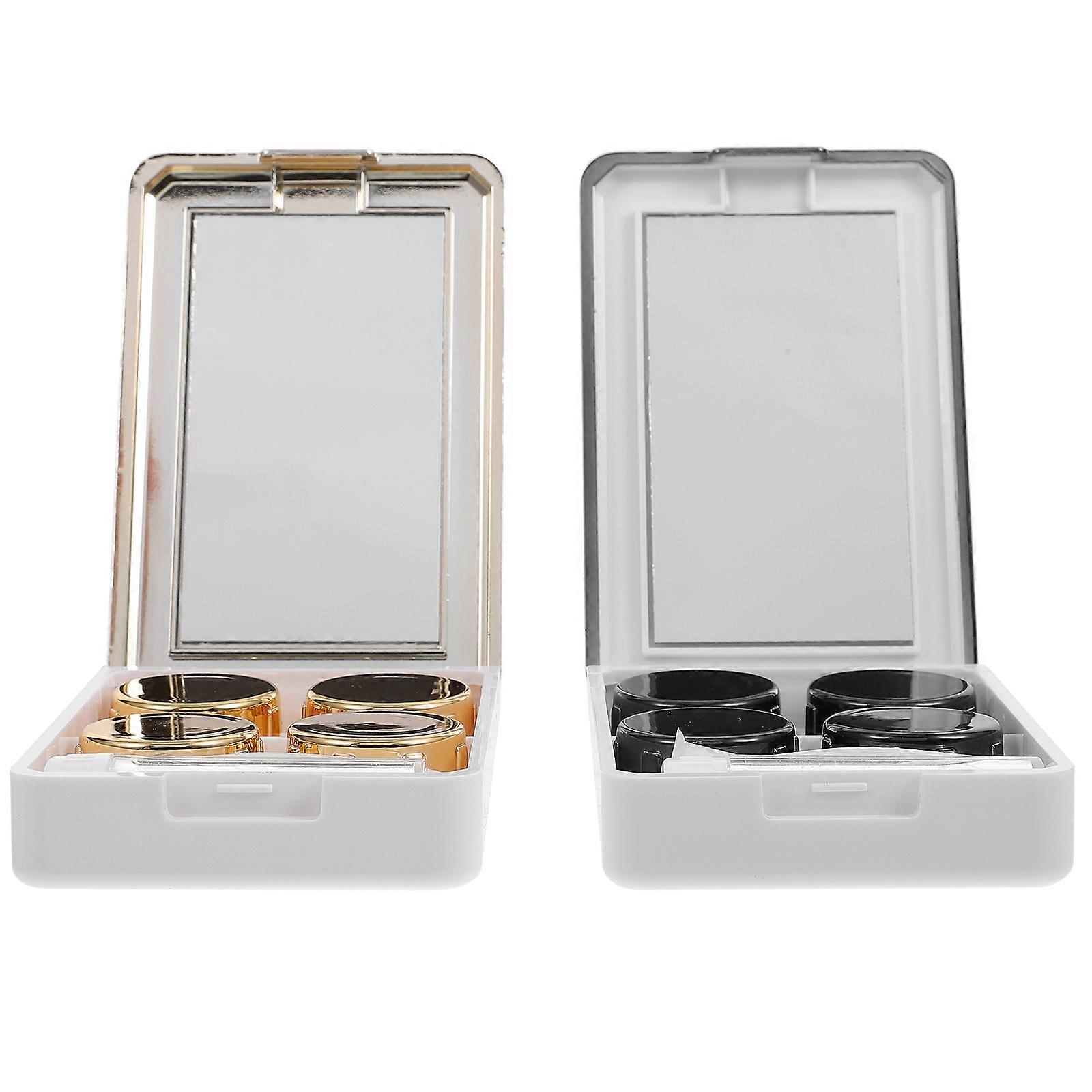 Travel Lens Boxes Portable Storage For Daily Use By Contact-lens Users 2 Sets
