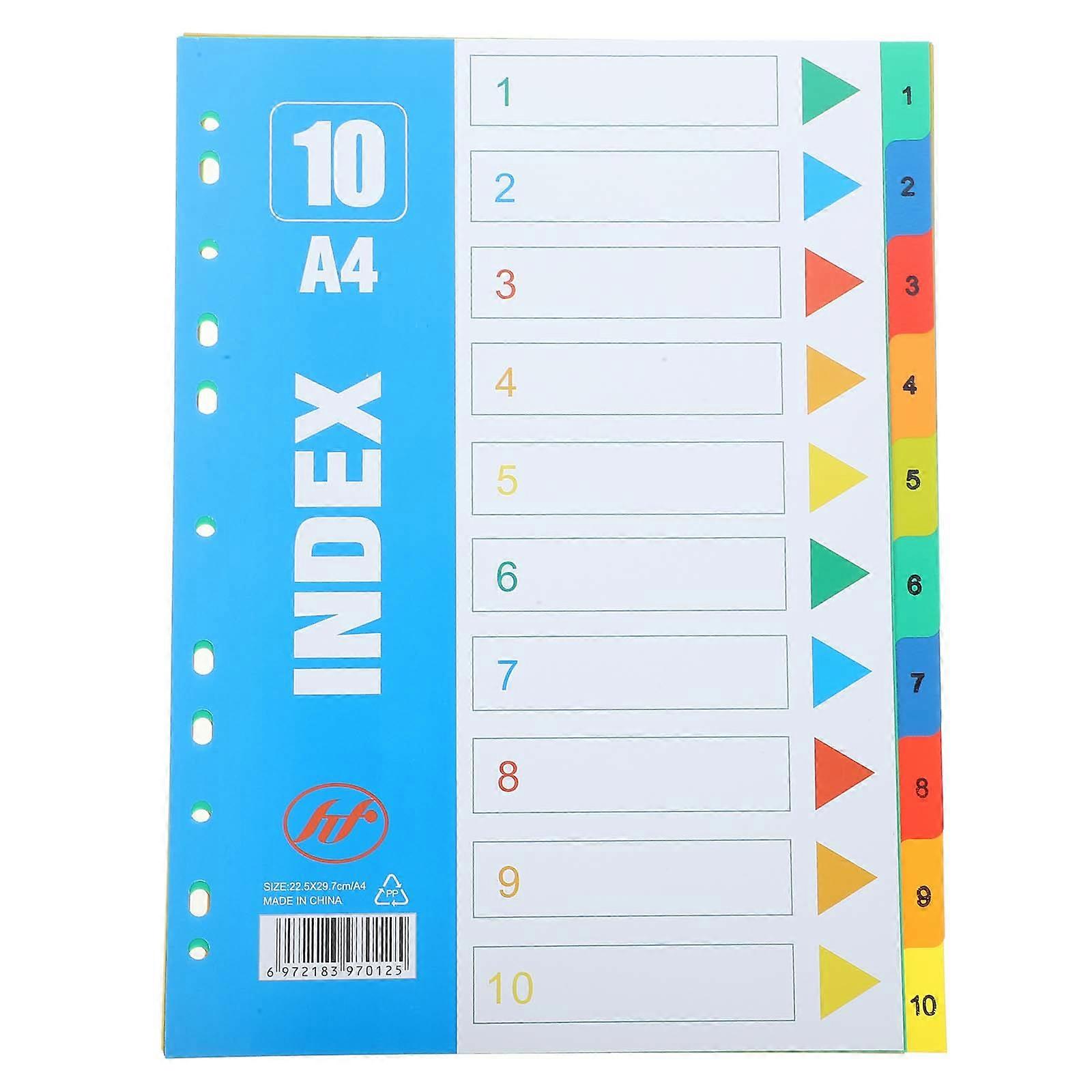 PP Binder Dividers for Office Home Use – Document Separators for Notebooks, Reports, Presentations, and Research Organization