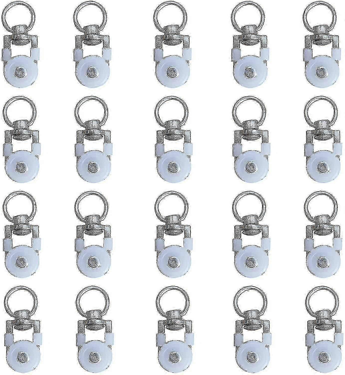 20pcs Curtain Track Rollers,track Rollers,curtain Rod Rollers Sliders,silent Pulley,window Curtain Track Double Track Roller
