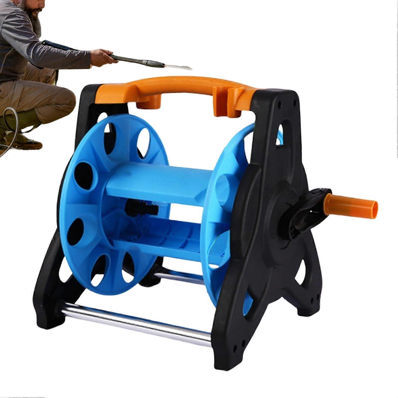 HeavyDuty Rolling Garden Hose Reel with Wheels HeavyDuty Rolling Hose Storage Cart with Handle Lawn Hose Organizer Stand GARDEN HOSE CART