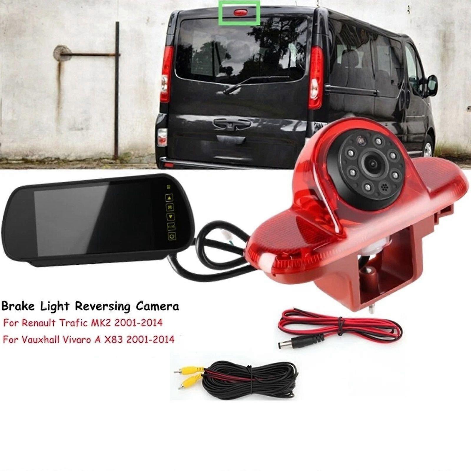 ミラーモニター+ブレーキライトリバースカメラボクスホールビバロAルノーTraficV8