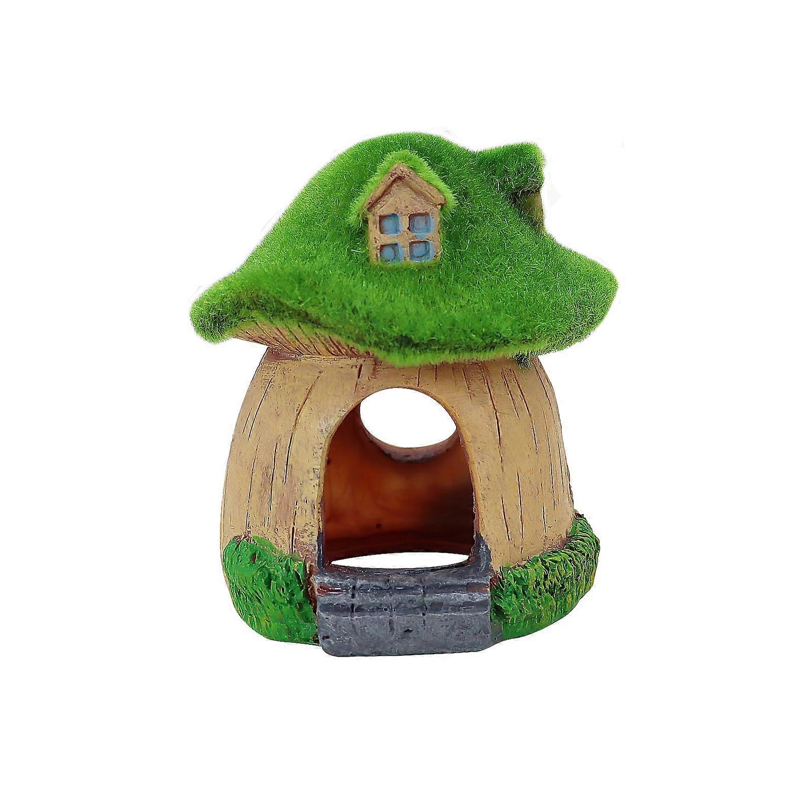 Mushroom Aquarium Decorations, Resin With Cavity, Compatible With Shrimp And Betta Tanks, Resting Hide Model B