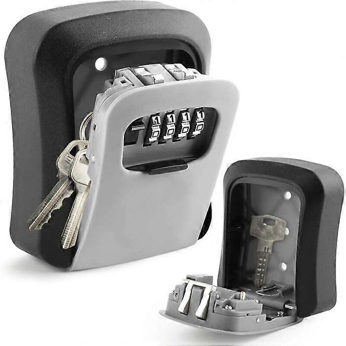 Secure Key Box, Outdoor Secure Key Box, Wall-Mounted Key Box with 4-Digit Code, Key Box