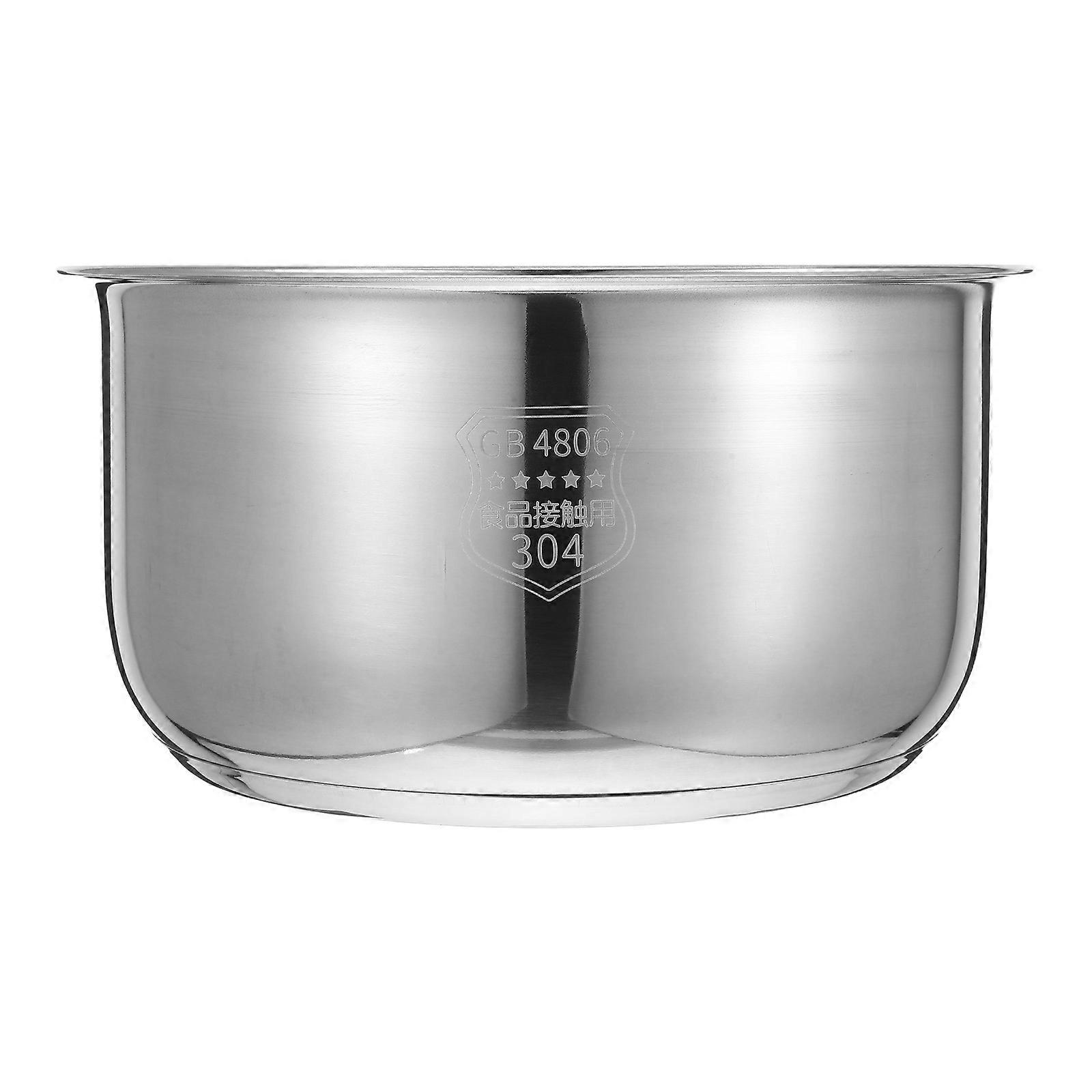Stainless Steel Inner Pot for Rice Cooker Replacement Versatile Cooking at Home 4L Silver