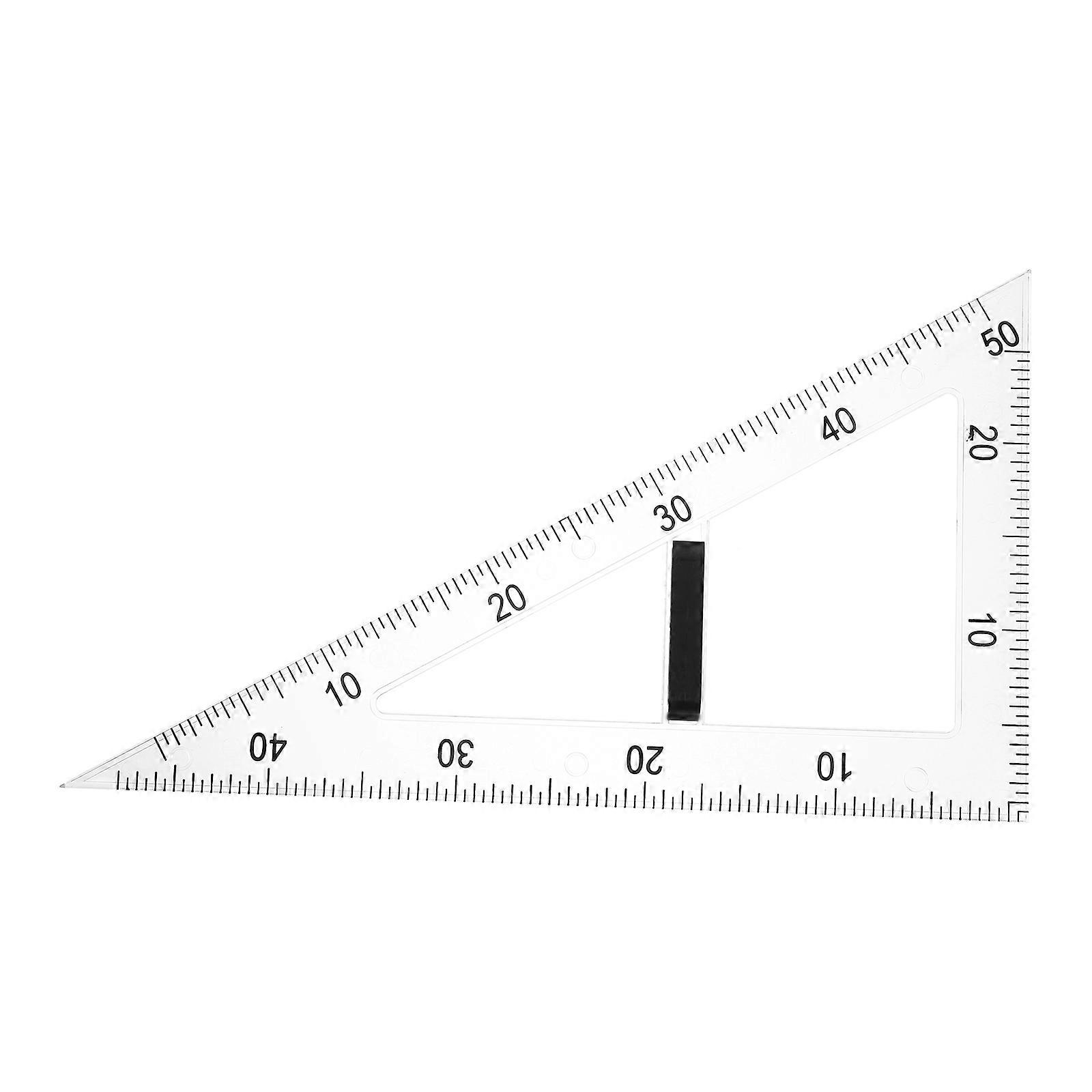 Transparent Triangle Ruler Geometry Tools Magnet 60 Degree Physics Lessons 51.00X29.80X4.00CM Teaching Protractor 1Pcs