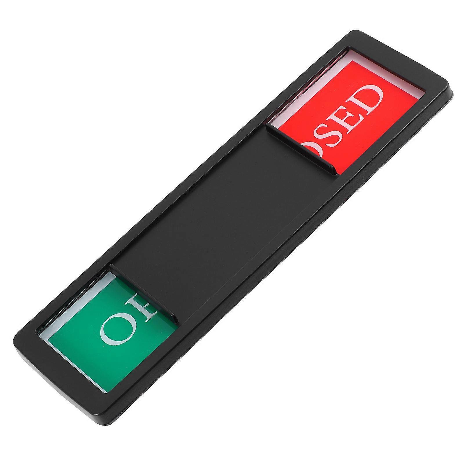 Non Scratch Magnetic Slider Privacy Signboard with Open/Closed Indicator for Office, Meeting Rooms, and Restrooms – Aluminum & Rubber Material, Black