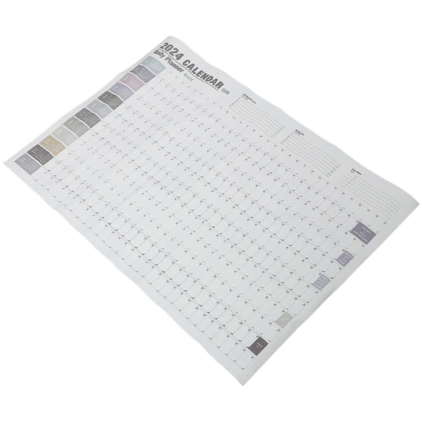 2020 Time Schedule Wall Sticker for Decor Help You Plan Calendar Multi Paper