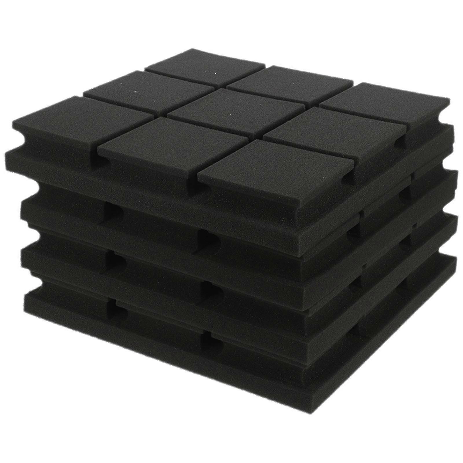 4pcs Sound Absorbing Wall Panels for Noise Reduction Fireproof Acoustic Insulation for Studios and Offices