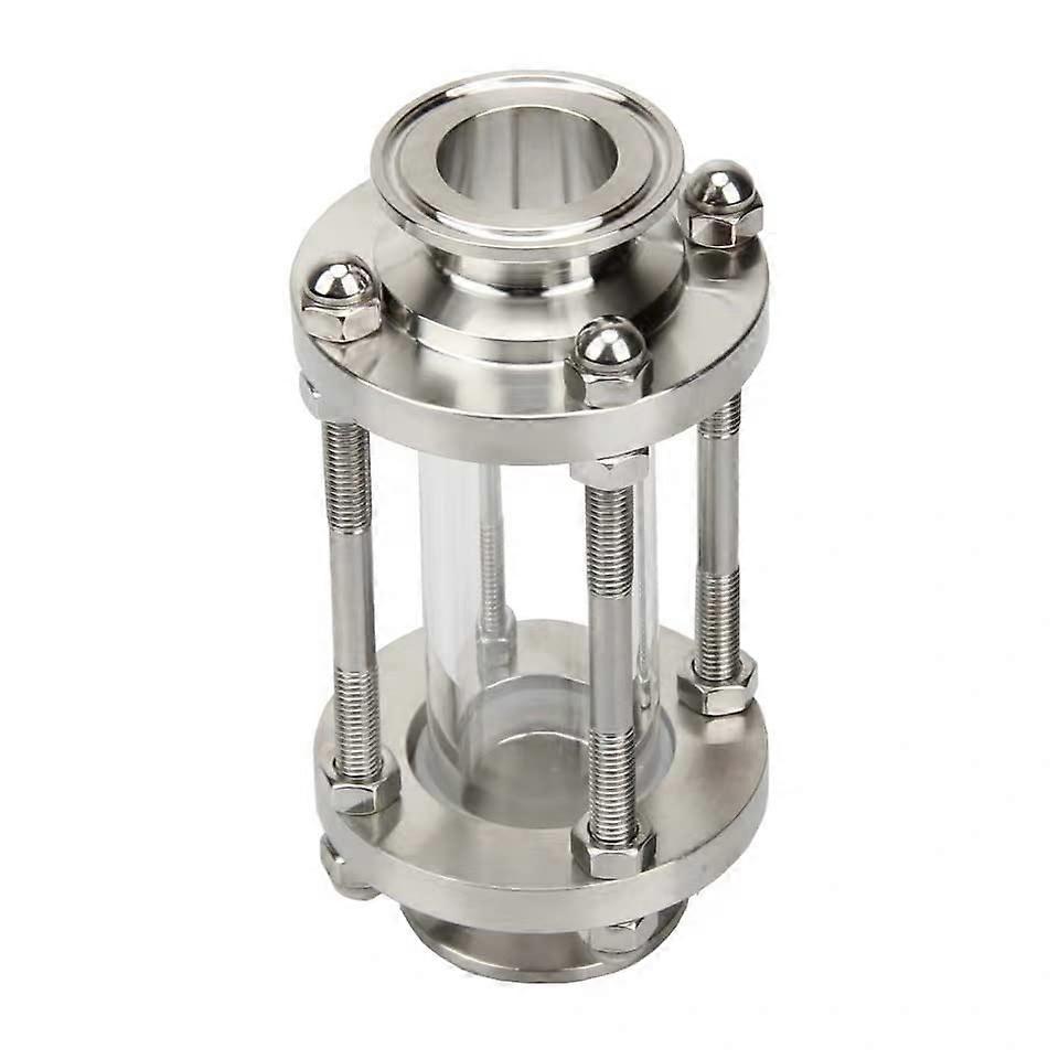 Tri-Clamp Sanitary Flow Sight Glass With Diopter, 38 mm Outer Diameter, SUS 304 Stainless Fitting, Homebrew Journal