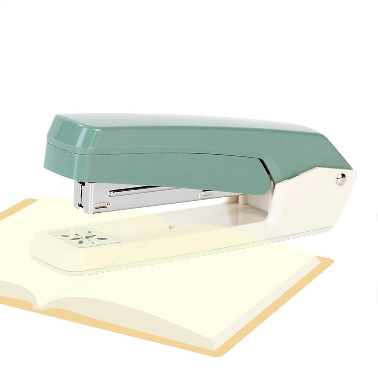 Heavy-Duty Stapler, Desktop Stapling Machine with Rotating Arm, Green, for Home, School, Classroom, Office, Crafting