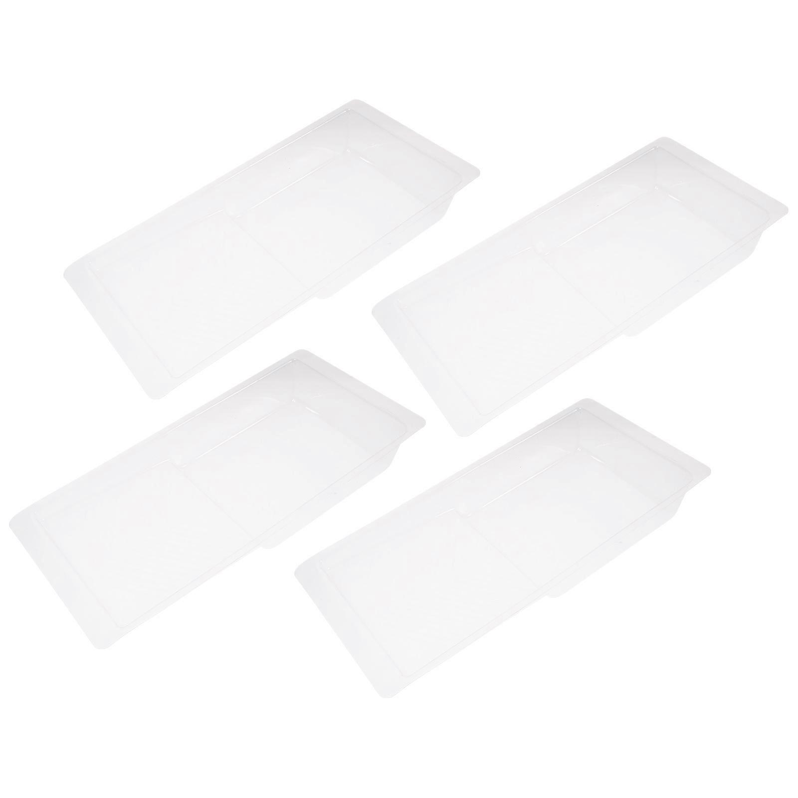 4pcs Transparent Reusable Paint Tray Liners for Paint Roller Trays 4 inches