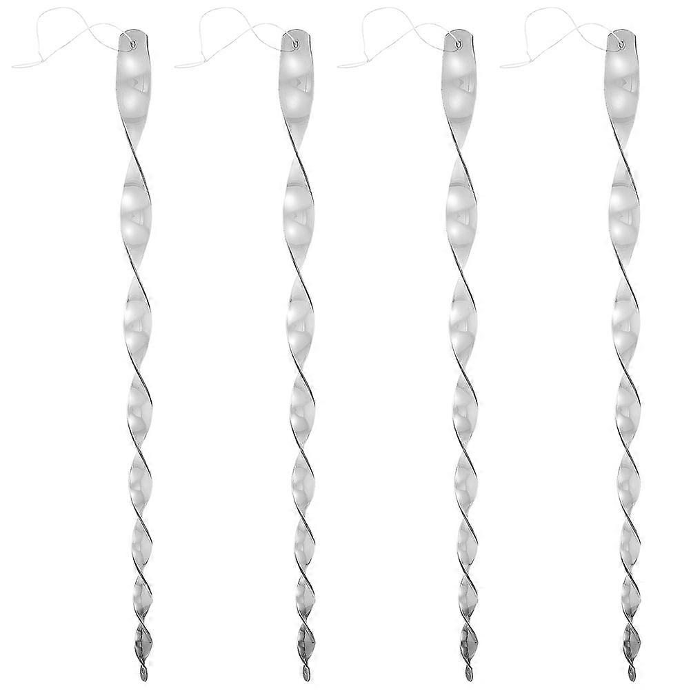 4pcs Reflective Twisting Rods – Durable Bird Deterrent for Garden & Lawn, Easy Rotation for Maximum Light Reflection to Repel Pigeons and Other Birds