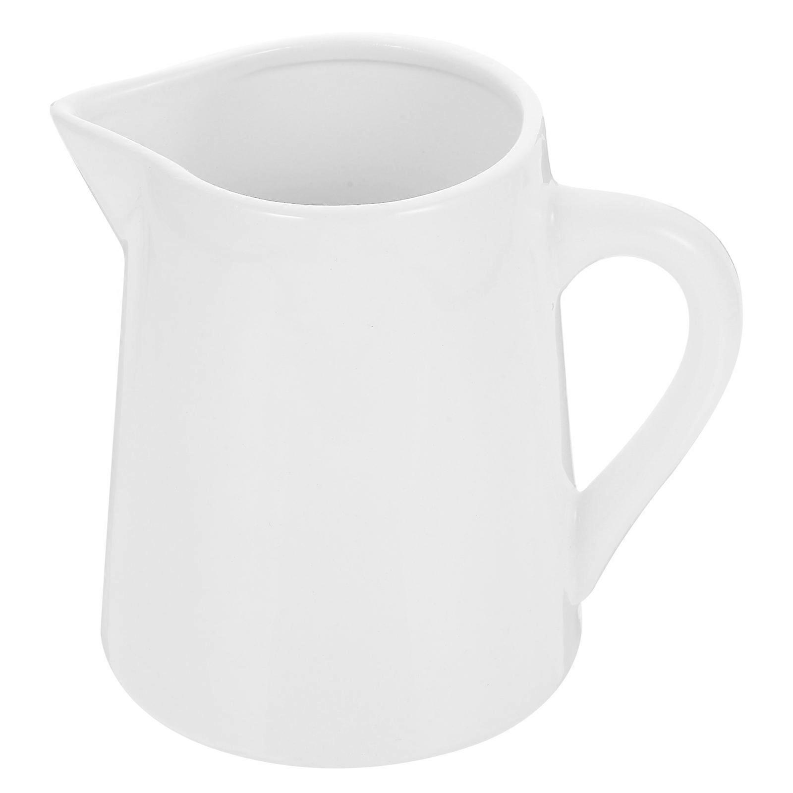 White Ceramic Sauce Jug for Storage Small Creamer Pitcher Perfect for Coffee and Latte Art 3.5 inches