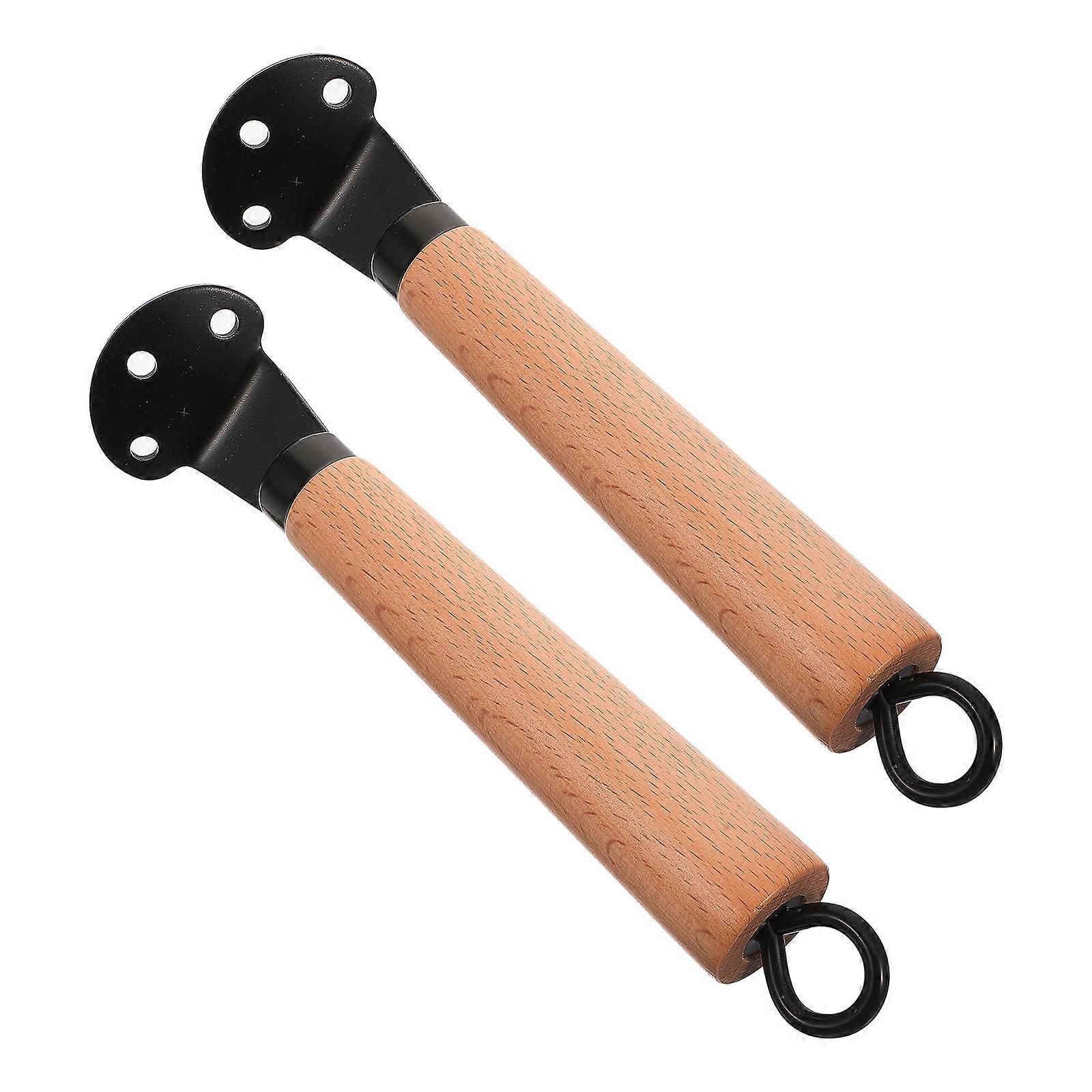 2pcs Pot Handle Wood Grip Long Replacement Kitchen Saucepan Pan Cookware Handle