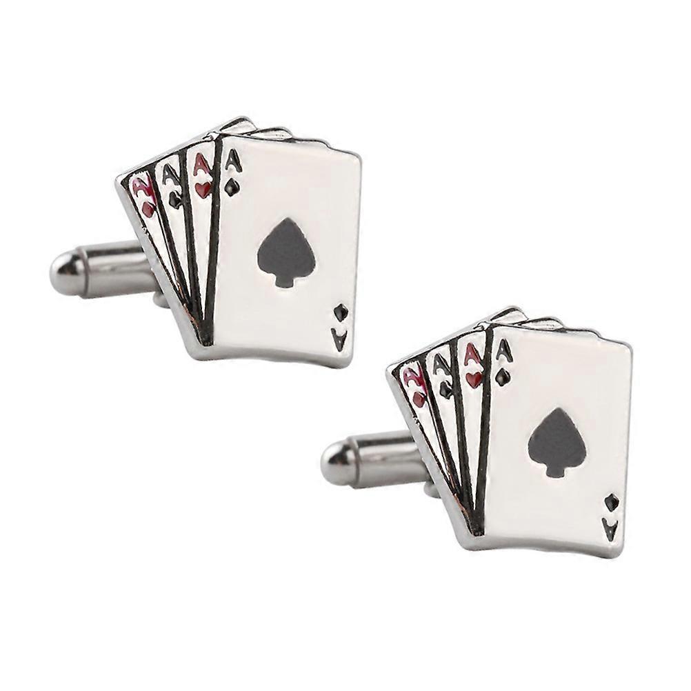 Men Cufflinks Set Design Wedding Accessories Square Silver 2Pcs Holding Cuffs Together