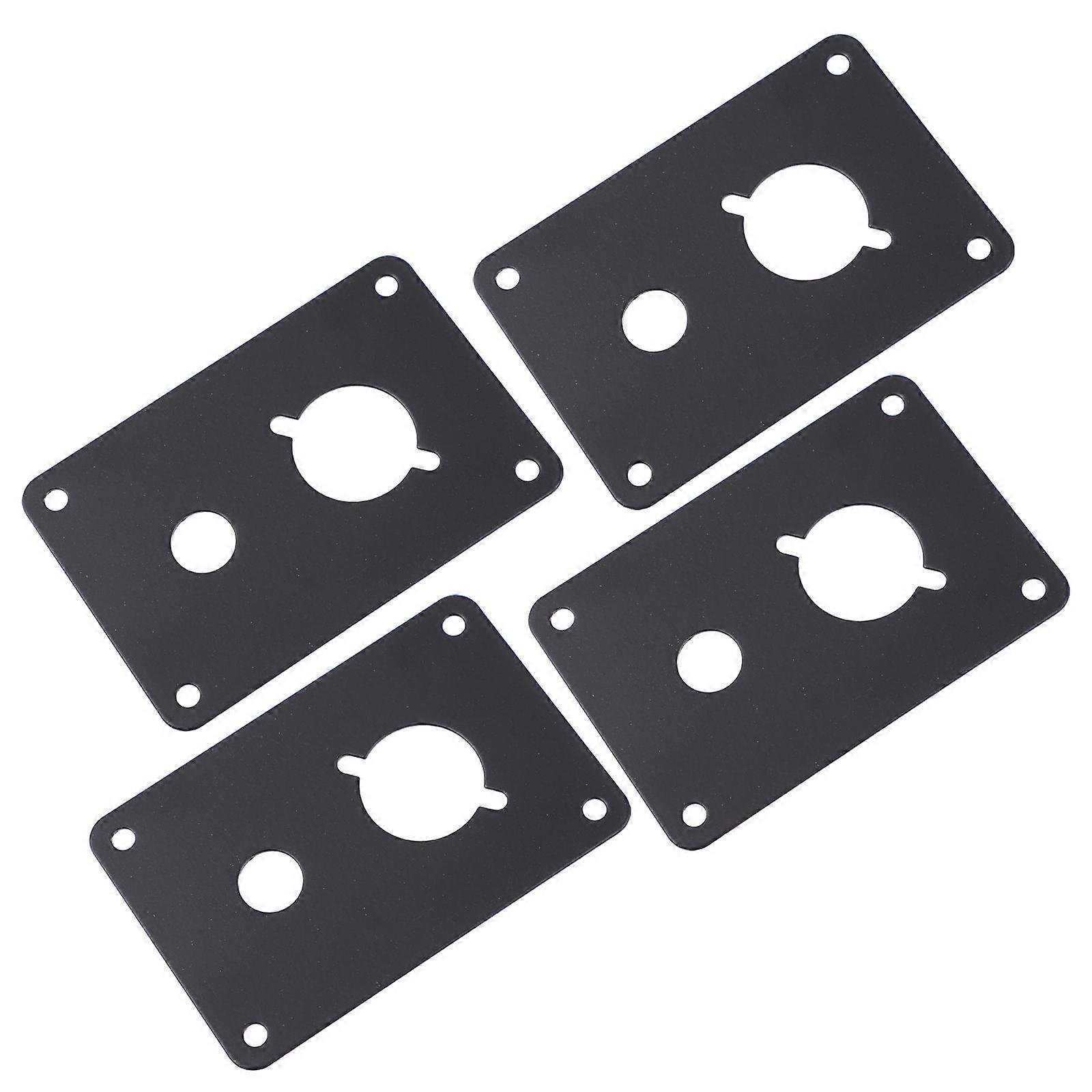 Speaker Terminal Block 4 Set Replacement Iron Plate For Speaker Repair 6X9CM Black Finish With Screw Holes