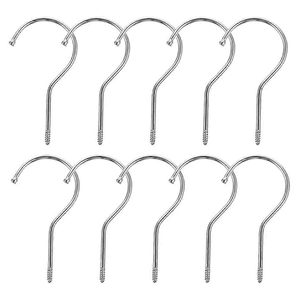 20pcs Universal Stainless Steel Pants Hangers Hooks Space Saving Closet Organizer Hook for Clothes Skirts and Jeans