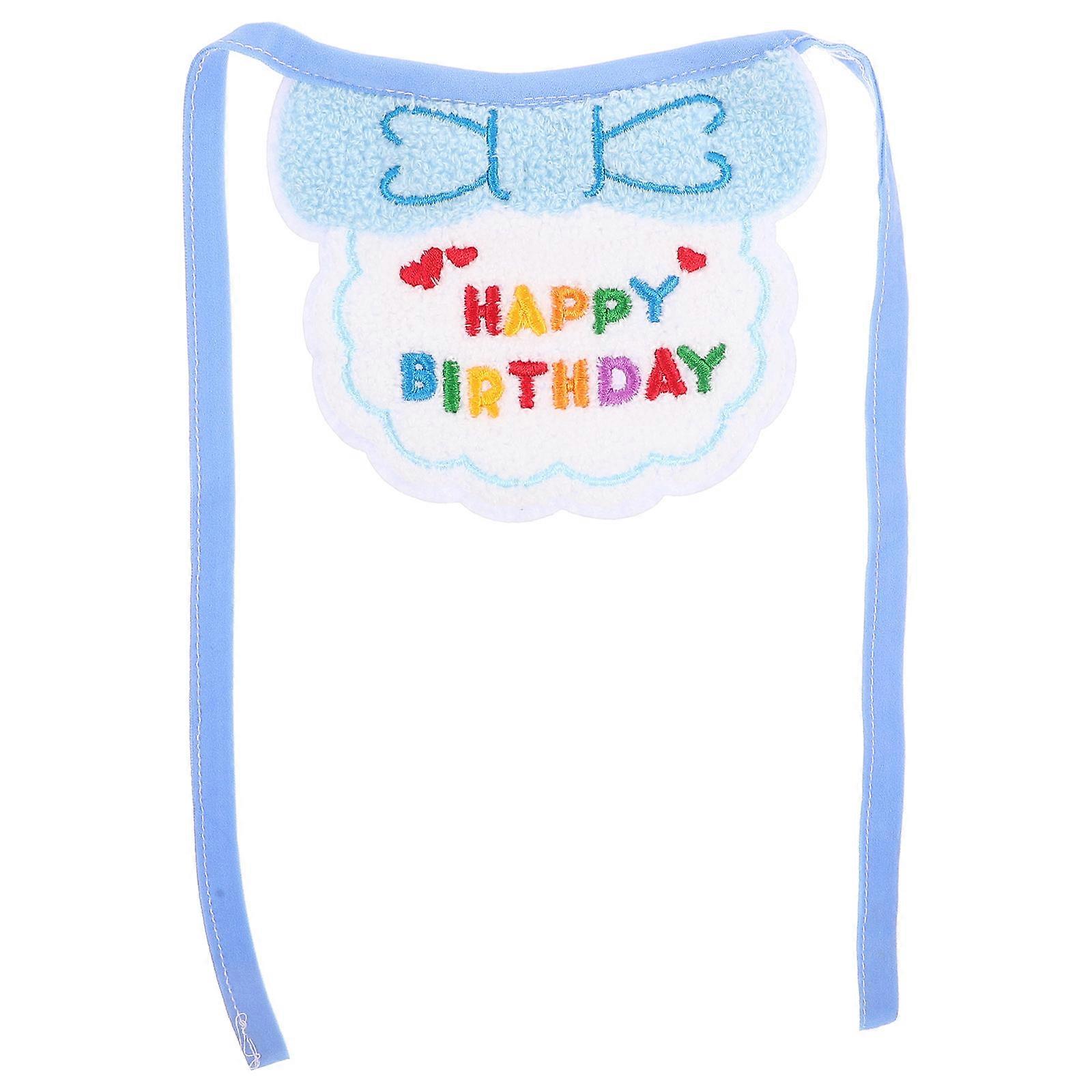 Pet Birthday Party Bib For Dogs In Stylish Design 13.5X11X0.1CM Colorful Cotton Material 1Pack