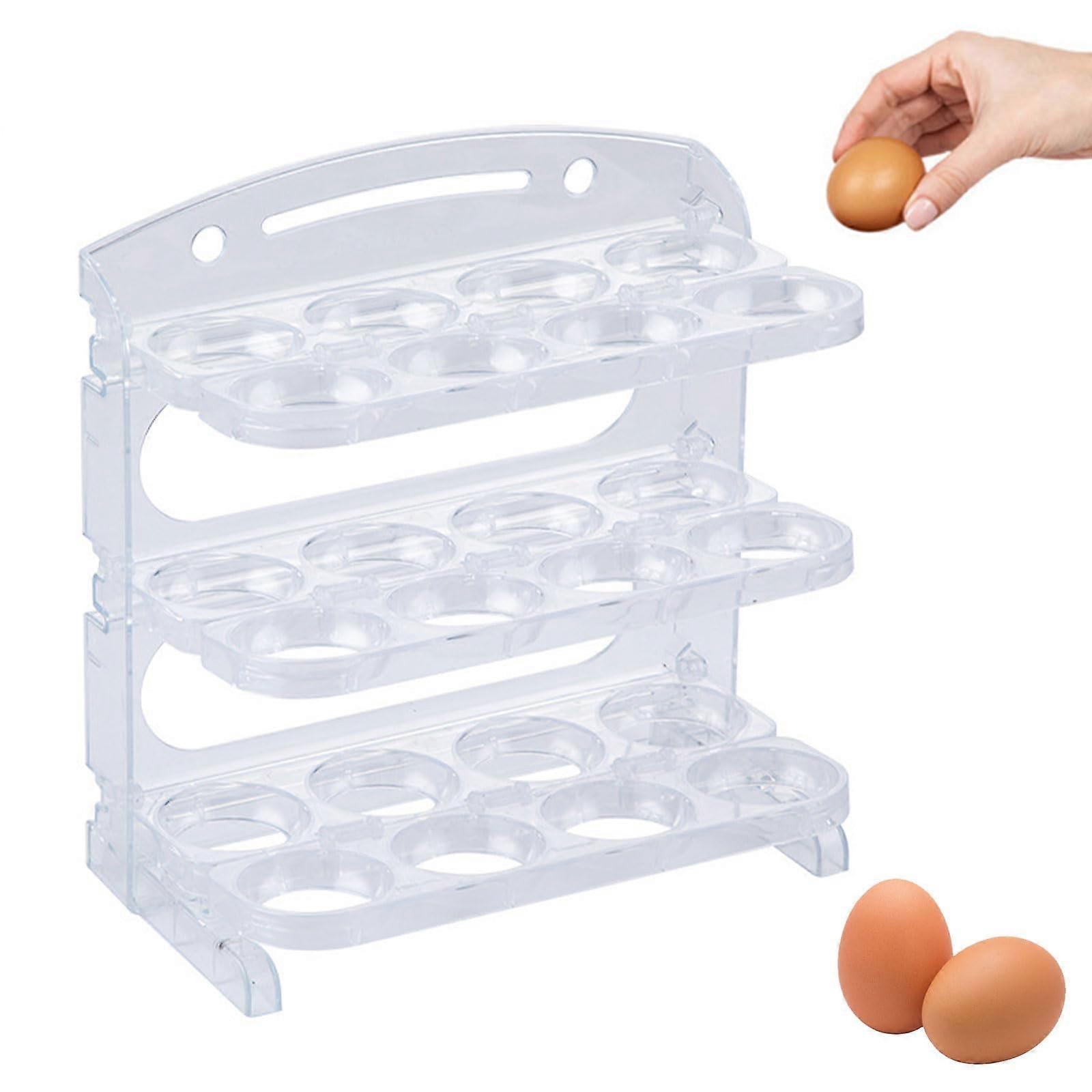 Egg Holder, Egg Rack, Egg Container for Fridge, Store Eggs Tidy and Spacesaving