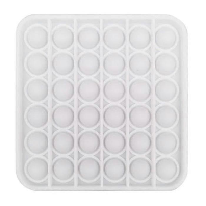 スタッフ認定ポップイット-そわそわアンチストレスおもちゃバブルおもちゃシリコンスクエアホワイト