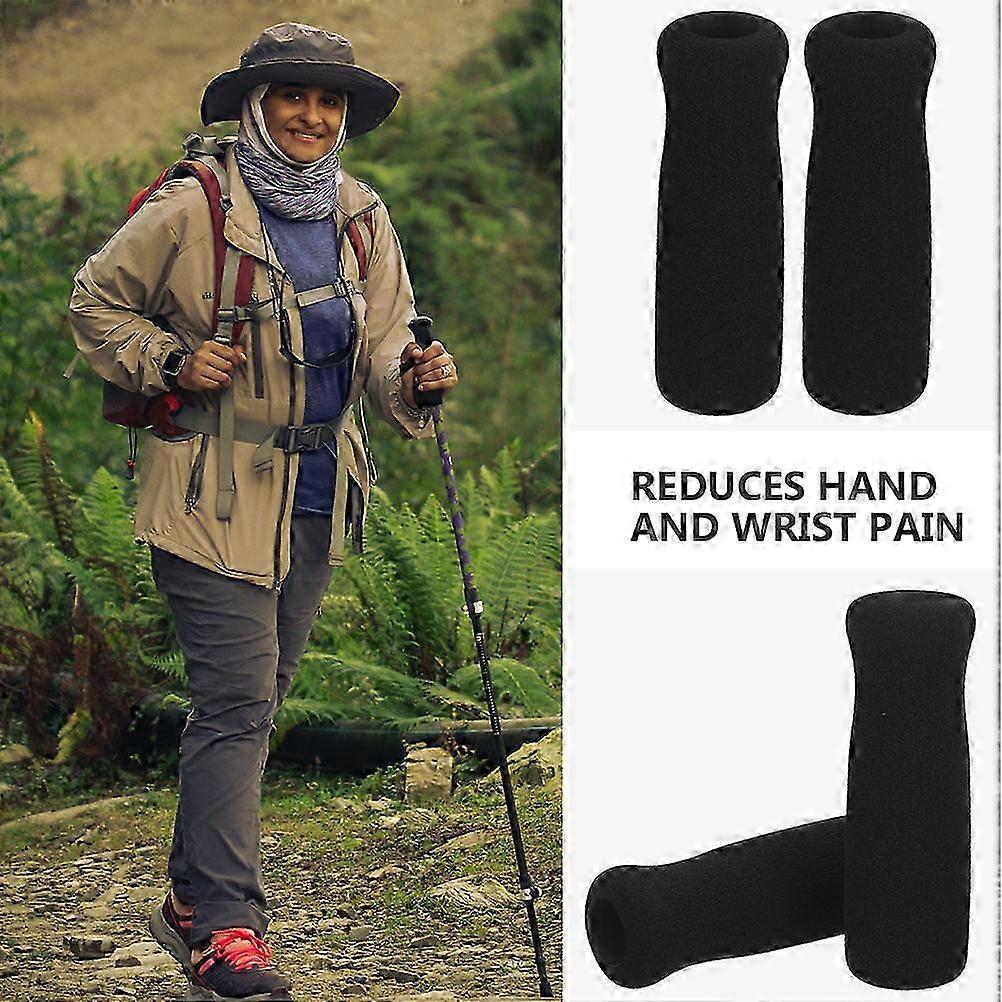 2Pcs Non-Slip Crutch Handle Grips for Elderly - Comfortable Cane Handle Wraps for Better Grip