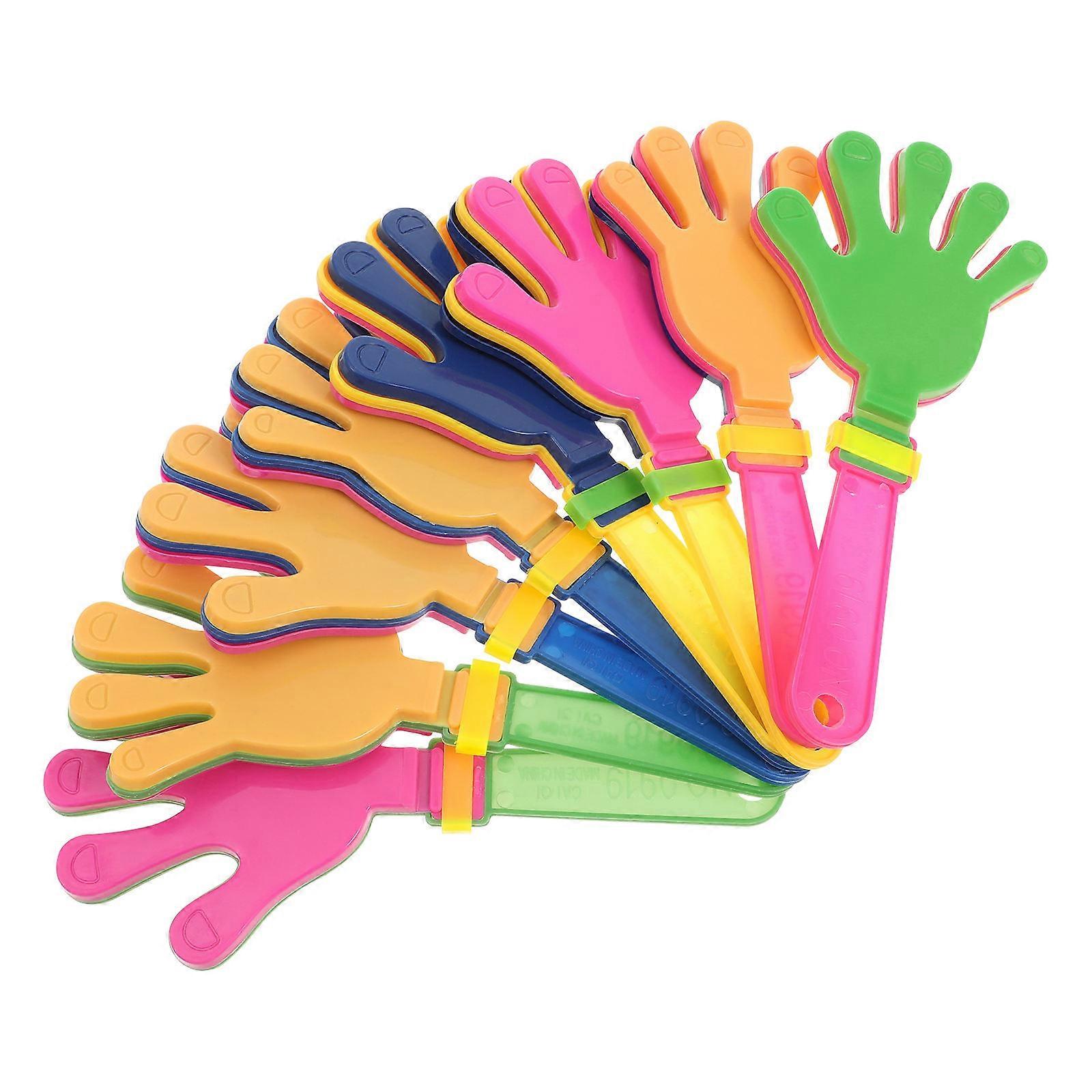 Plastic Hand Clappers for Kids Playing Assorted Color Safe Lightweight Easy to Grip 24pcs