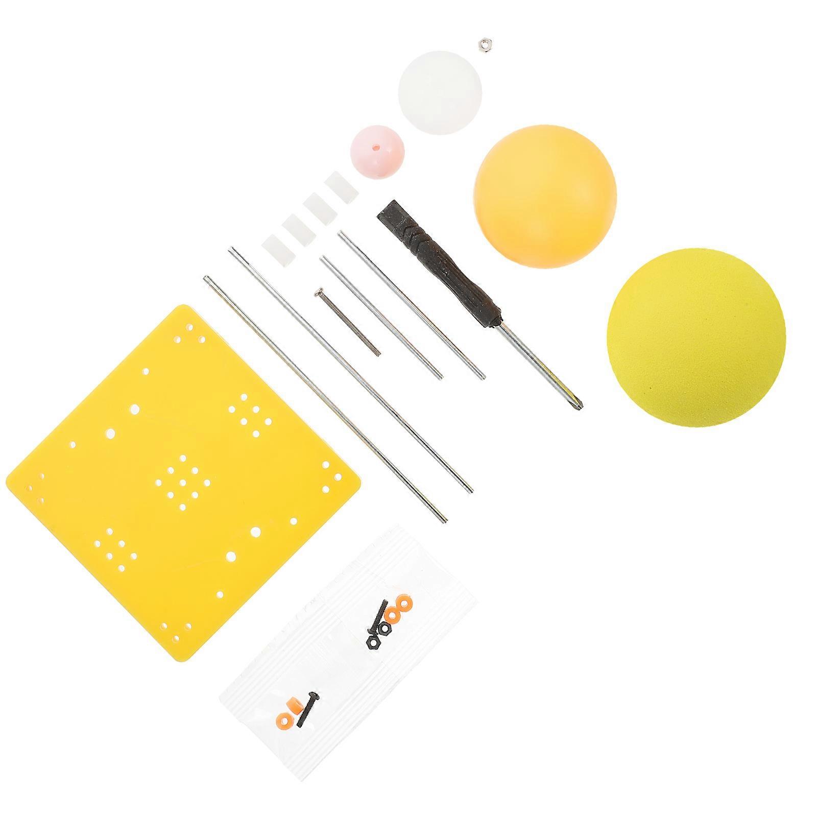 Yellow Plastic Sun Earth Moon Orbital Model for Teaching Use 1 Set