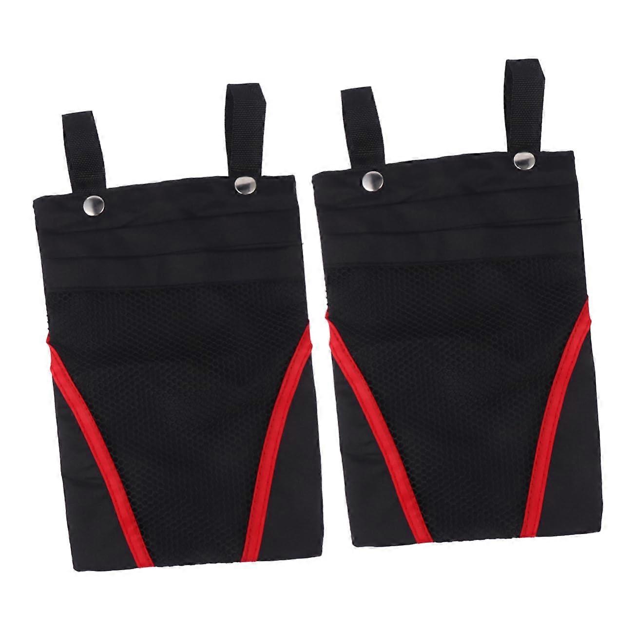 Basket Hanging Bag Set of 2 for Bicycle and Scooter Accessories, Snap Closure, Multi-Pockets, Durable Material