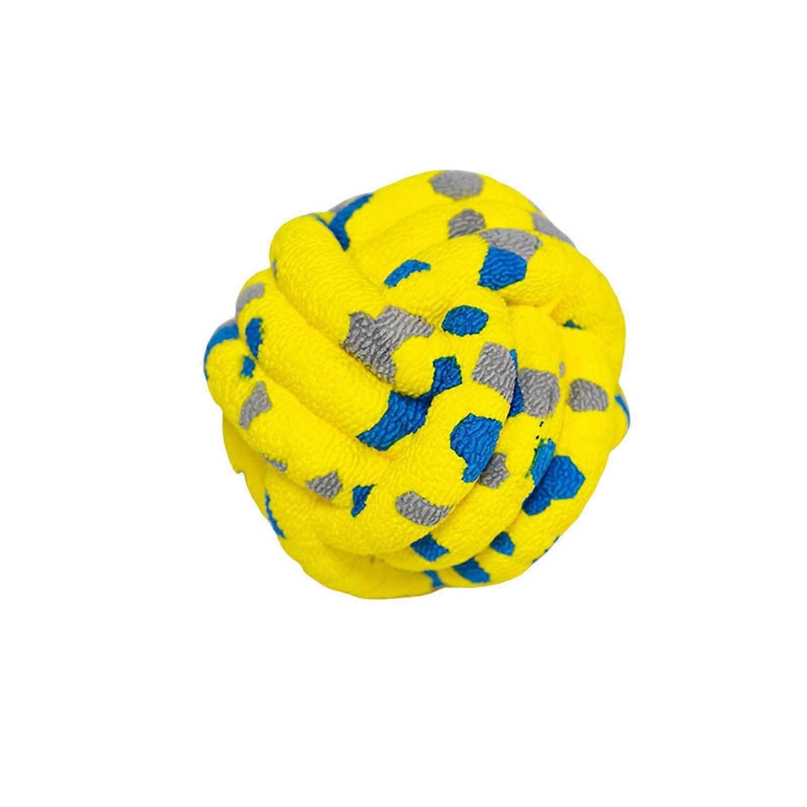 Bouncing Chew Toy for Dogs and Cats Teeth Cleaning Durable Design for Pet Interaction Fetch Play Dog Chewing Toy Yellow Diameter 7.5cm