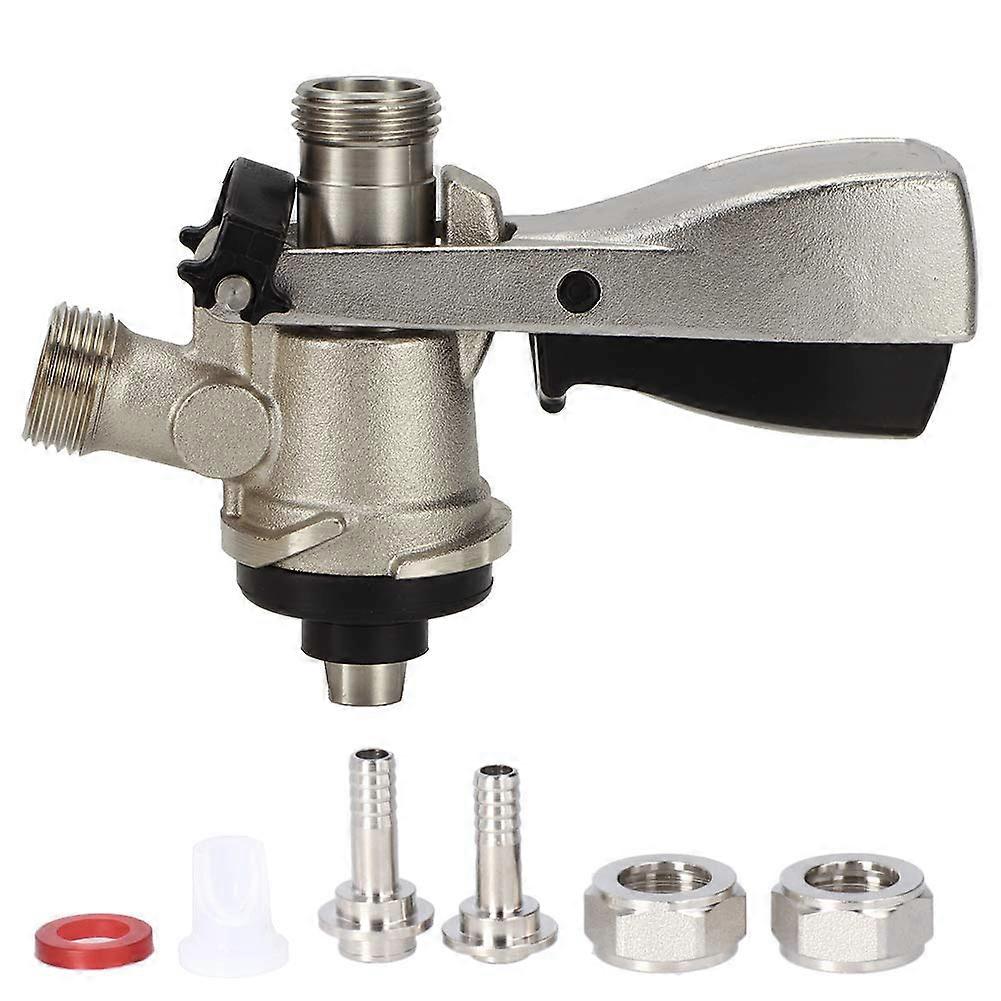 Brewing Barrel Taps with 6 Fittings Beer Barrel Connection with Safety Relief Valve