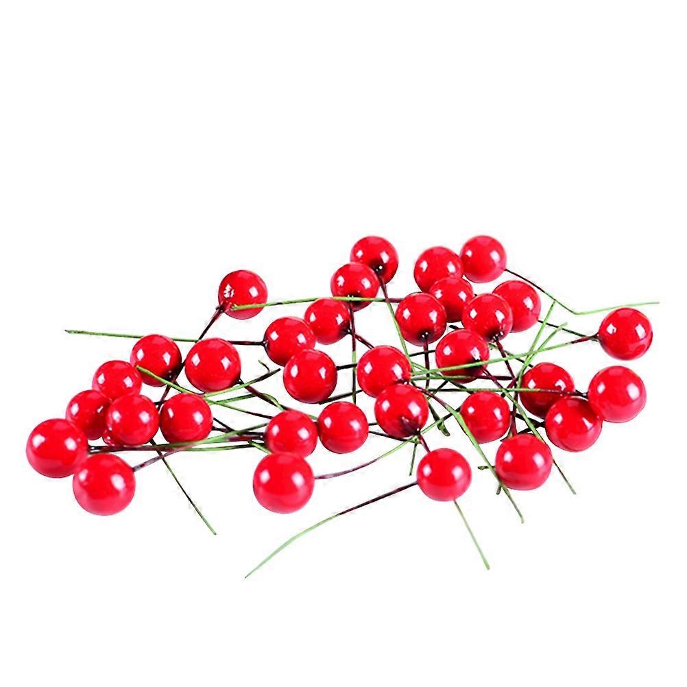 Red Artificial Berries for Christmas Home Decor Made of Foam Realistic and 12mm