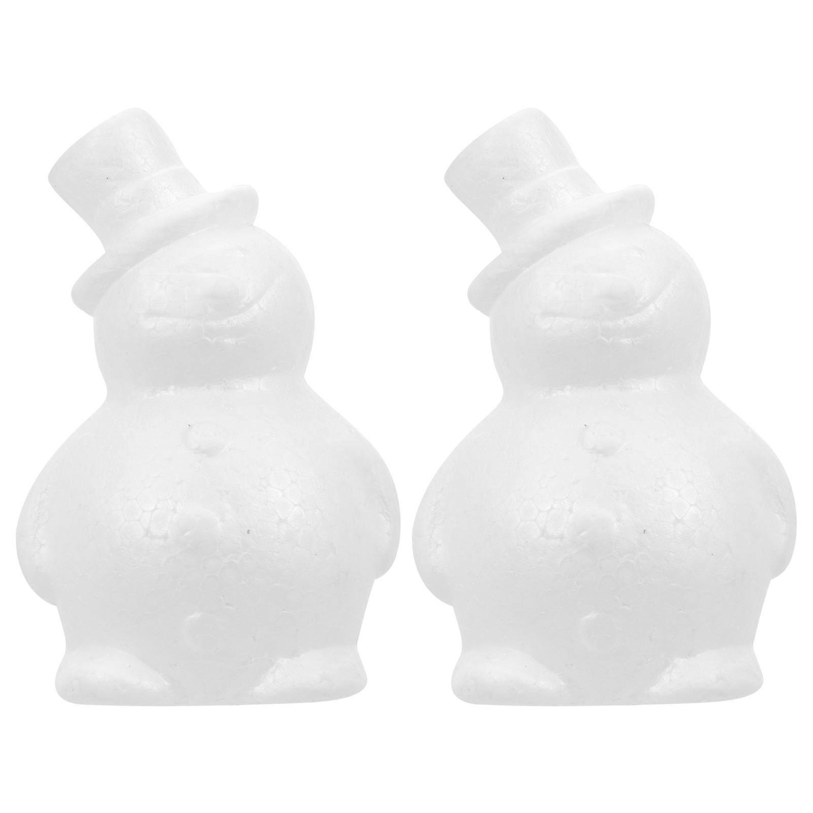 Snowman Foam Mold for DIY Use 2Pcs White Snowman Showman Shape Modelling