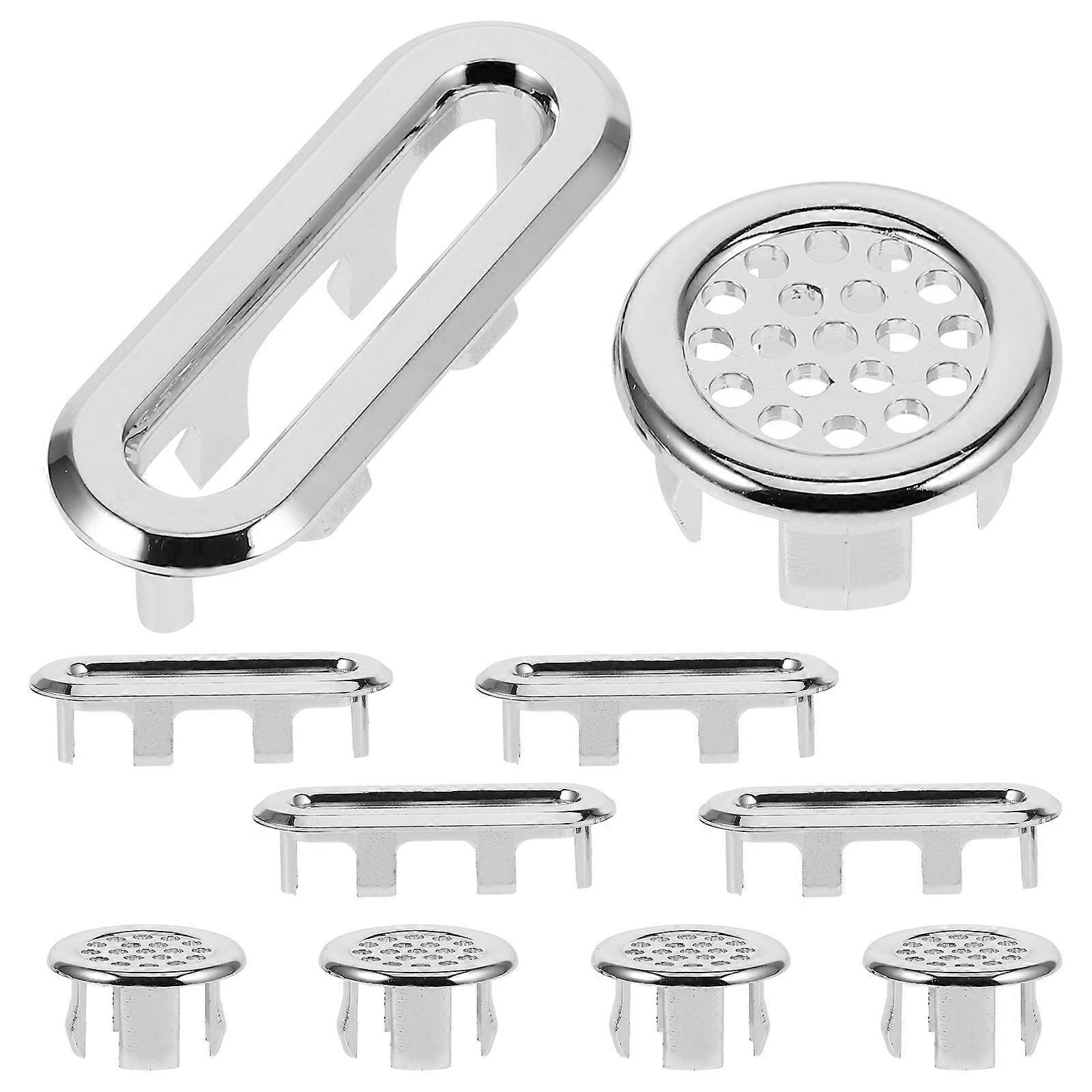 Decorative Basin Overflow Cover Drain Cap Easy Install Durable Bathroom Sink Trim Ring