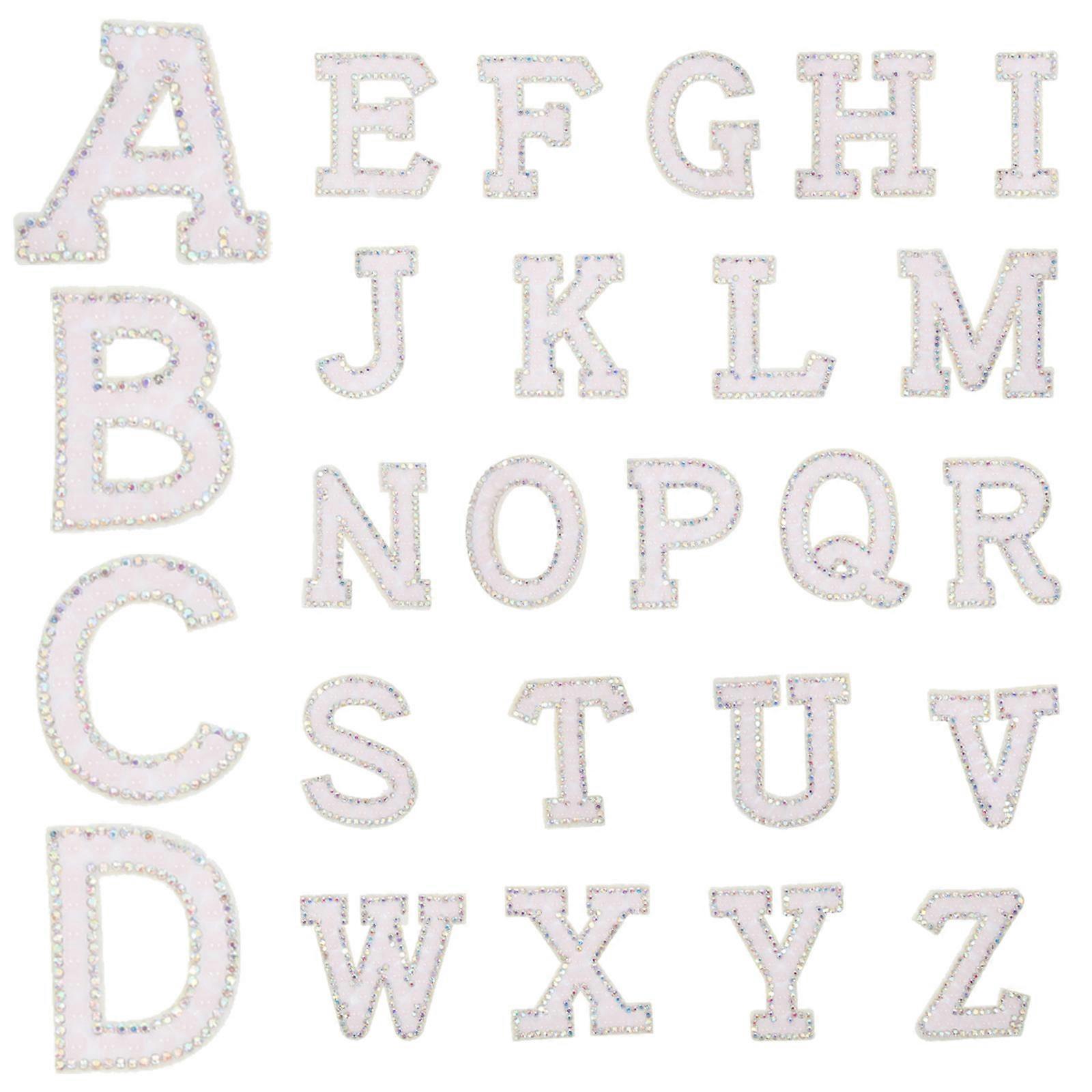 Bling Letter Patches For Craft Projects Suitable For Clothes Home Use 26Pcs