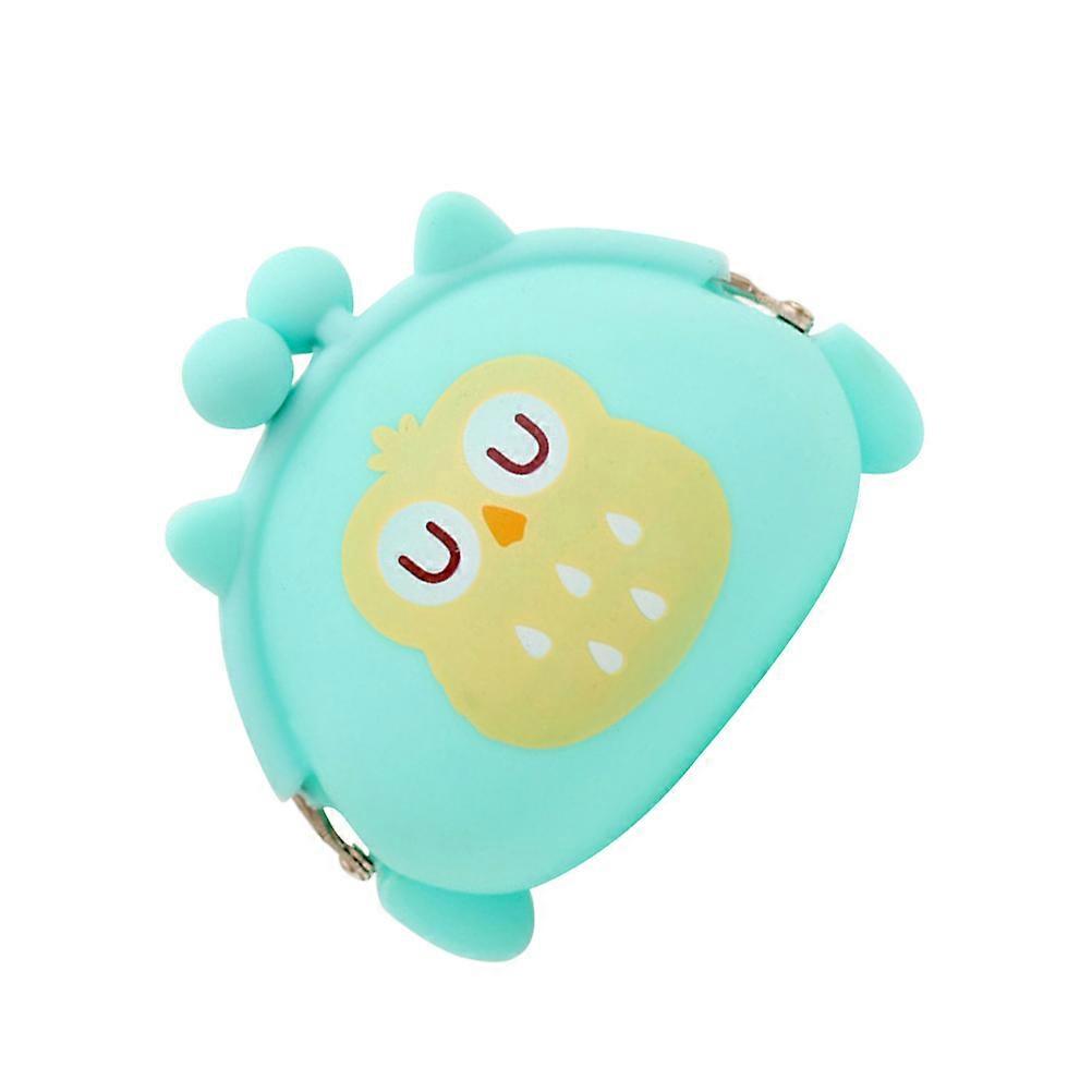 Cute Small Wallet With Owl Shape Storage For ID Card Coins Cards Cash For Everyday Use Travel In Light Green 1Pcs