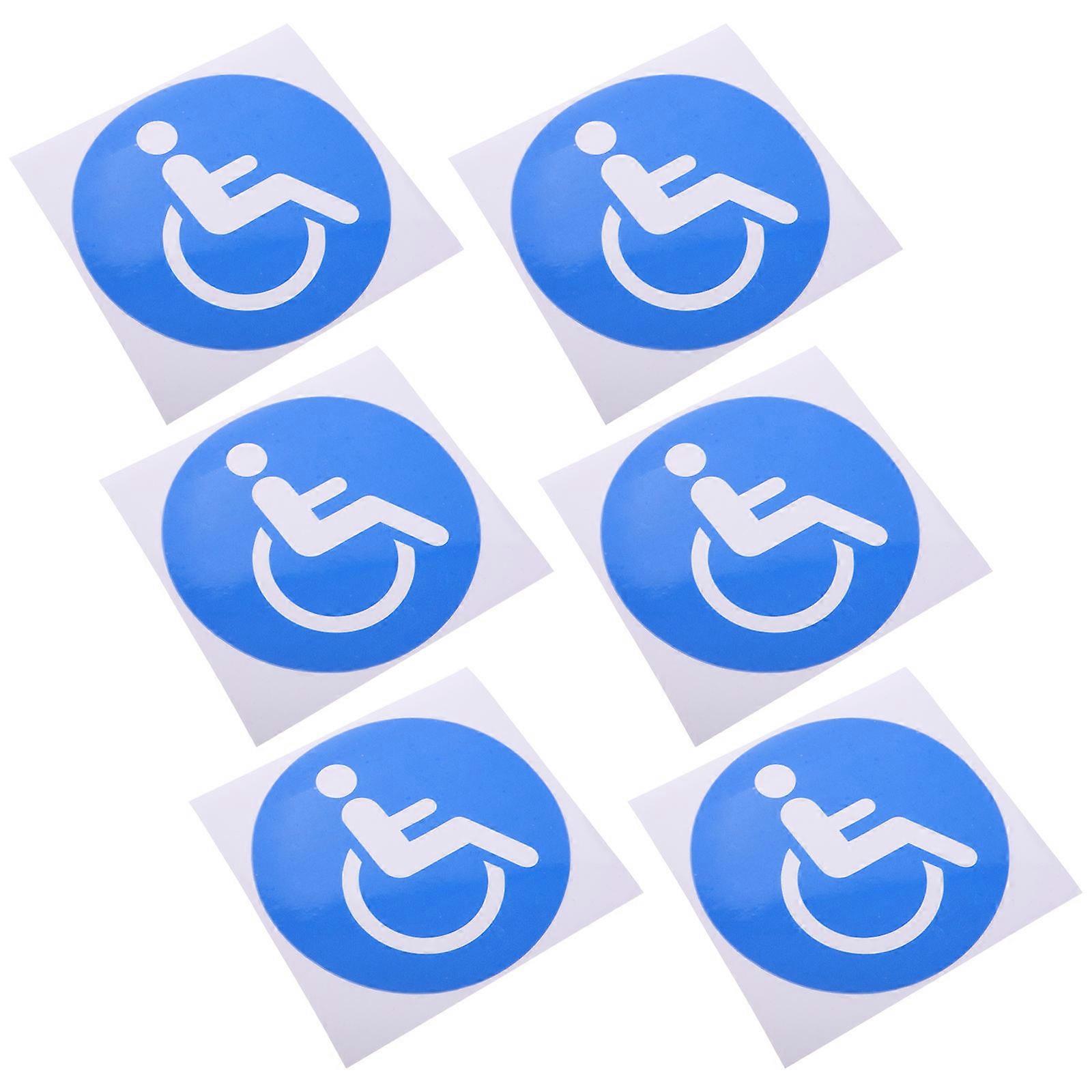 Self Adhesive Wheelchair Stickers for Car Windows – Durable, Splashproof Accessibility Decals for Disabled – 6 Sheets Weatherproof Vehicle Markers