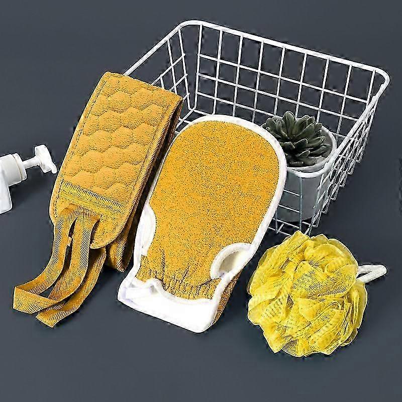 Complete Body Scrub Set - Exfoliating Gloves & Loofah Sponge Combo for Full Detox Treatment