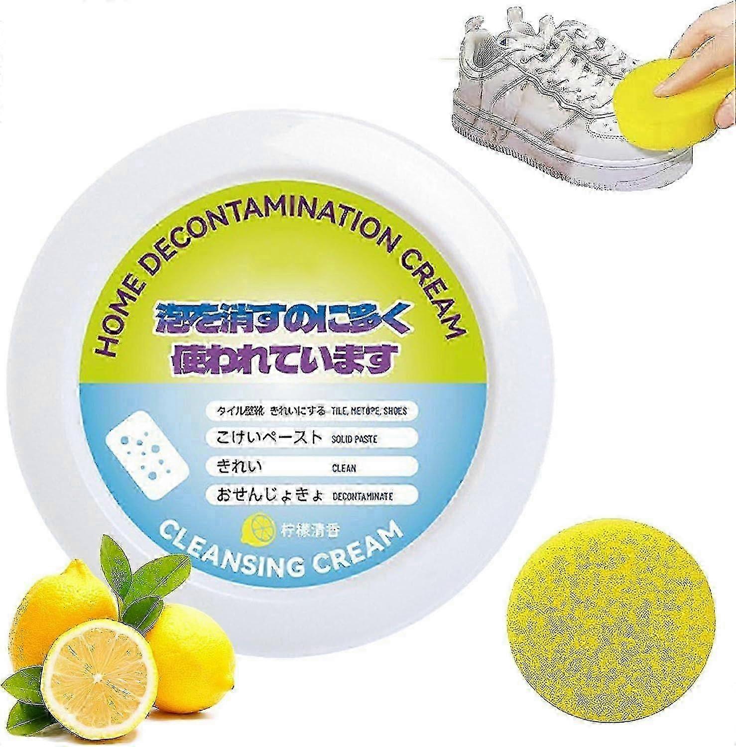 Leather Care Multifunctional Cleaning Cream, 2023 New Multi-Functional Cleaning Stain Removal Cream, All-purpose Clean Cream with Sponge 2025