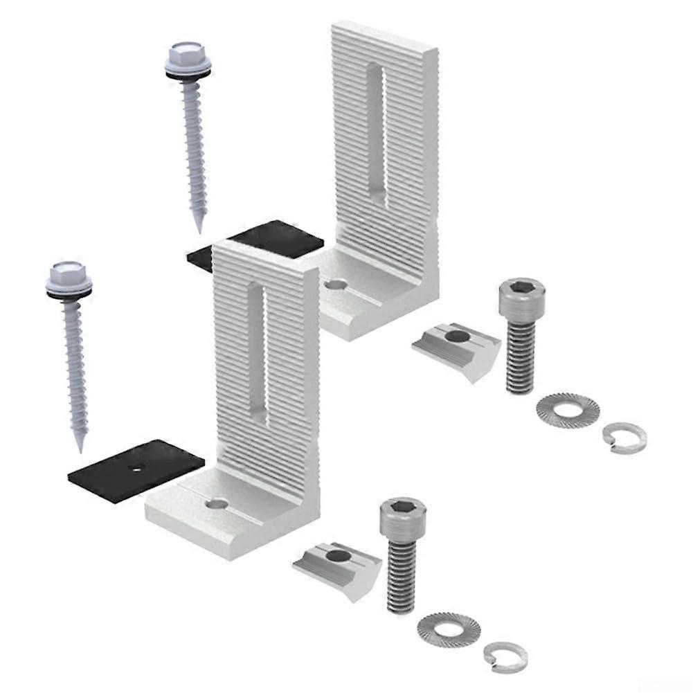 Robust L-Type Solar End Clamps Mounting Bracket for Framed Module Installation, Aluminum, Weather-Resistant