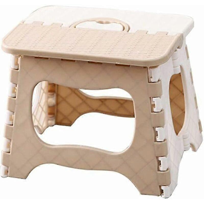 Folding Stool, Sturdy and Non-Slip, Solid and Durable, Compact and Portable, Suitable for Adults and Children - Pink